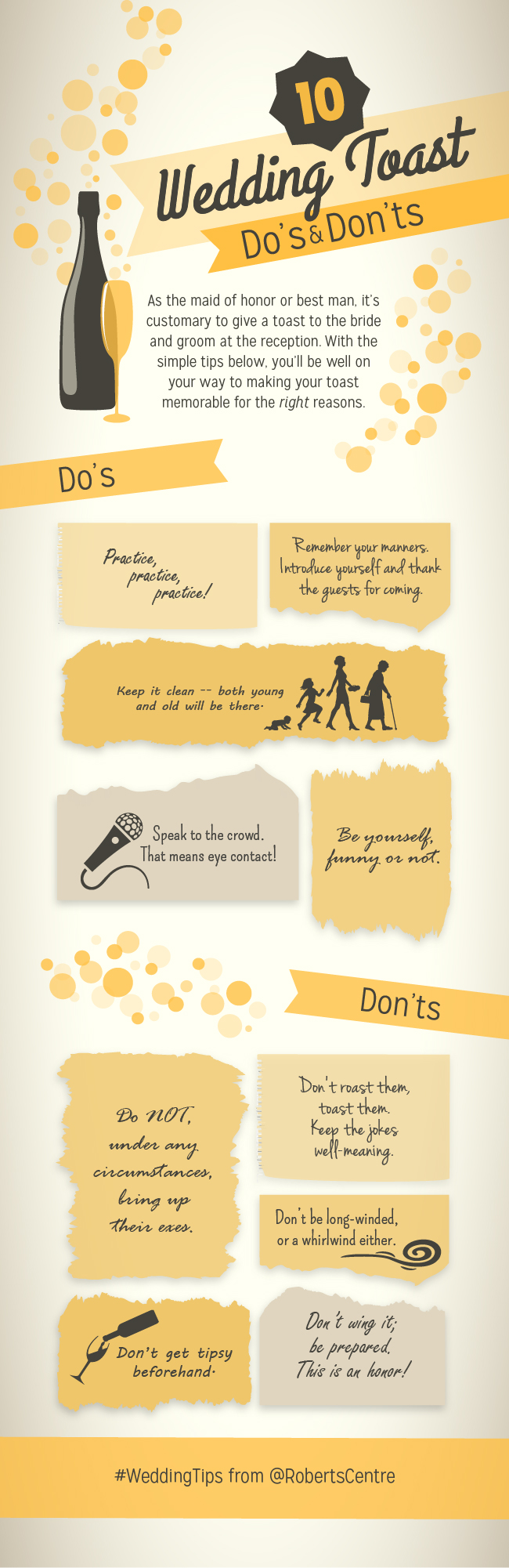 The Do's & Don'ts of Wedding Toasts - Wedding Planning Tips