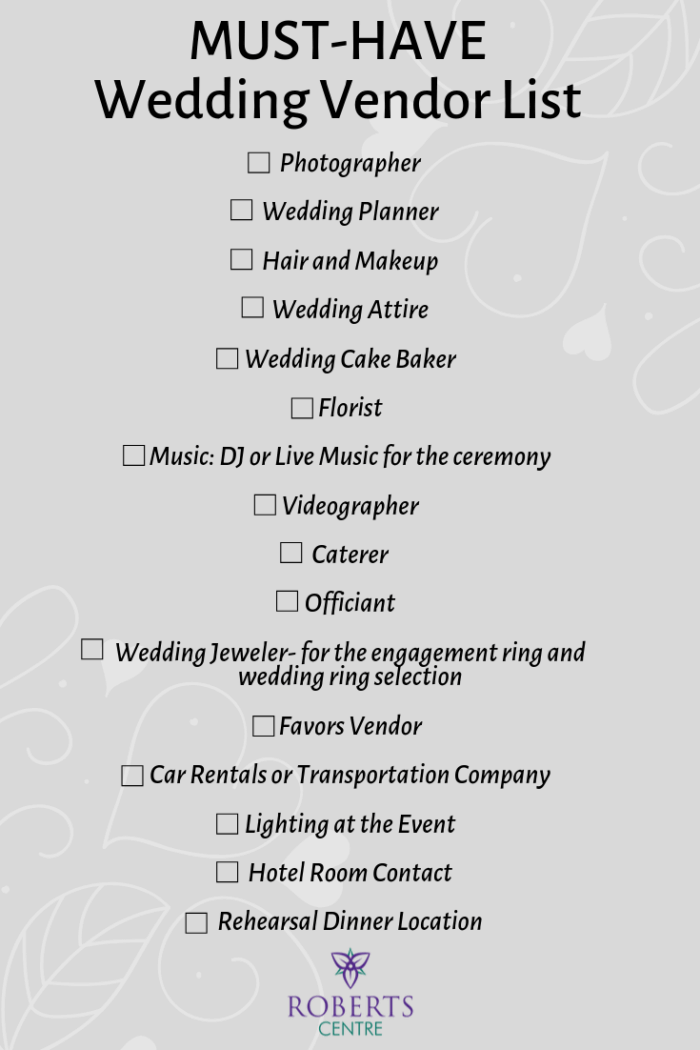 Wedding Budget Tips that Won't Break the Bank - Roberts Centre